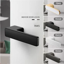  1 set Indoor door locks minimalist household hidden key bedroom silent Bedroom Minimalist Magnetic handle lock with key