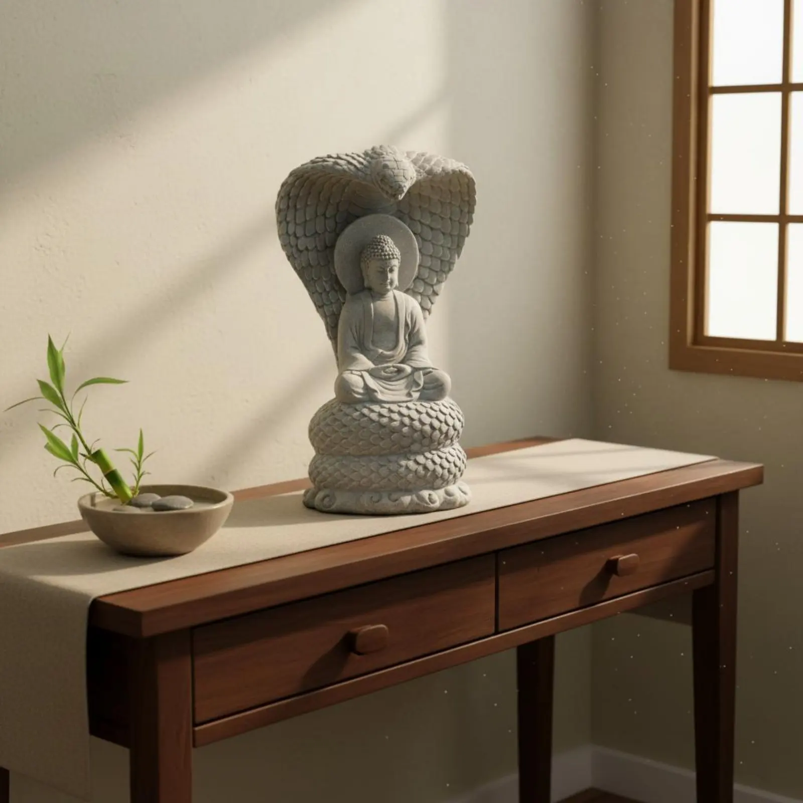 Buddha Figurine Giftable Aquarium Aquarium Decor Statue Buddha Garden Ornament Resin Material Zen Garden Ornament for Entryway - view 2