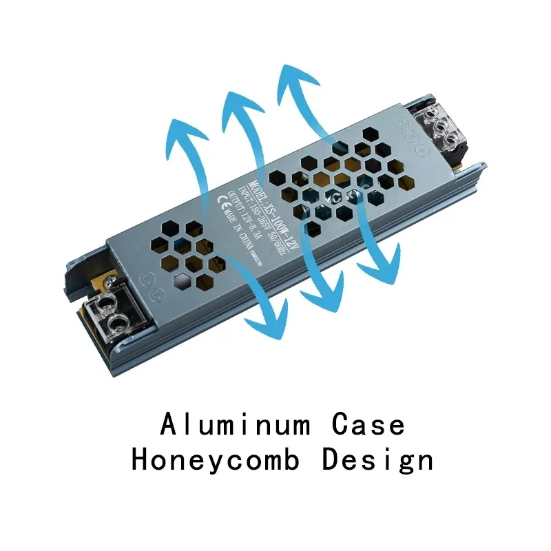 Imagem -03 - Transformadores de Iluminação Led Fonte de Alimentação Driver Conversor Alta Qualidade Mudo 12v 24v 60w 100w 150w 200w 300w 400w 2a Topo