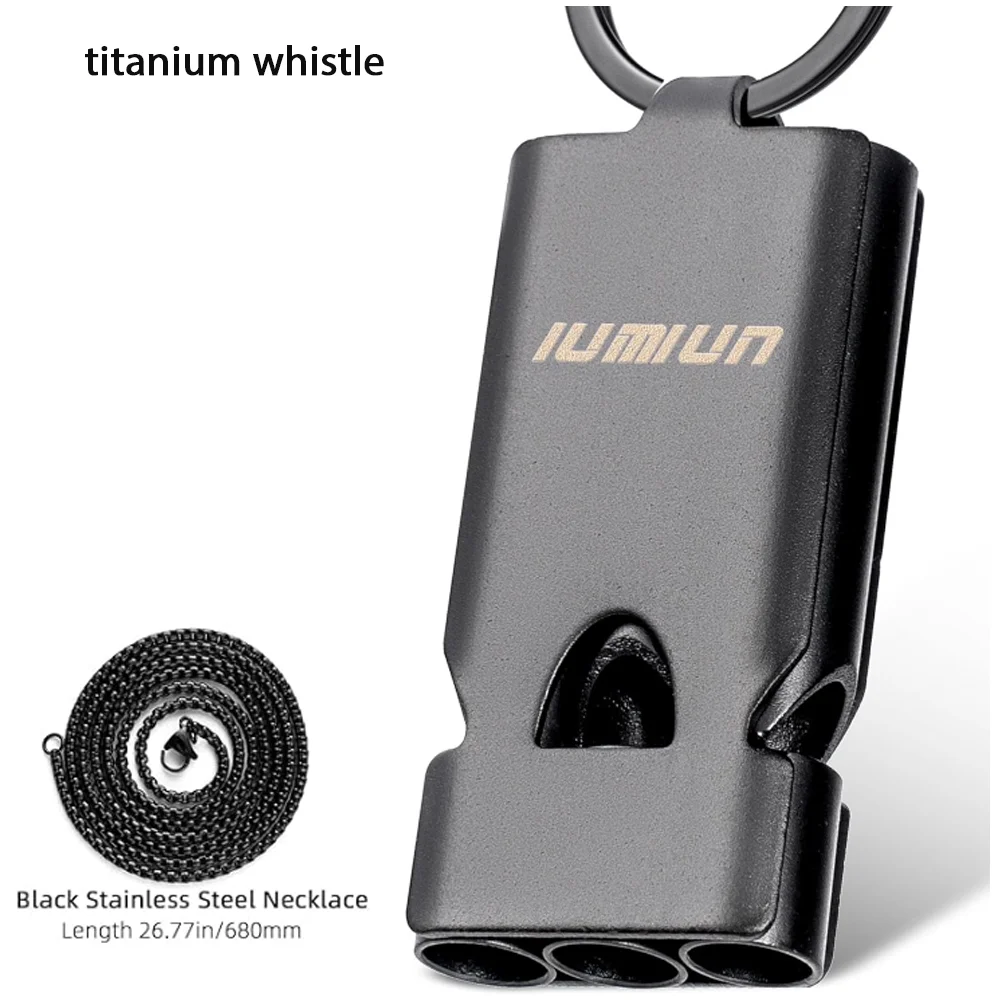 

Titanium Emergency Survival Whistle Lifeguard Safety Whistle for Outdoor Camping Hiking-Loud Whistle up to 120~130db