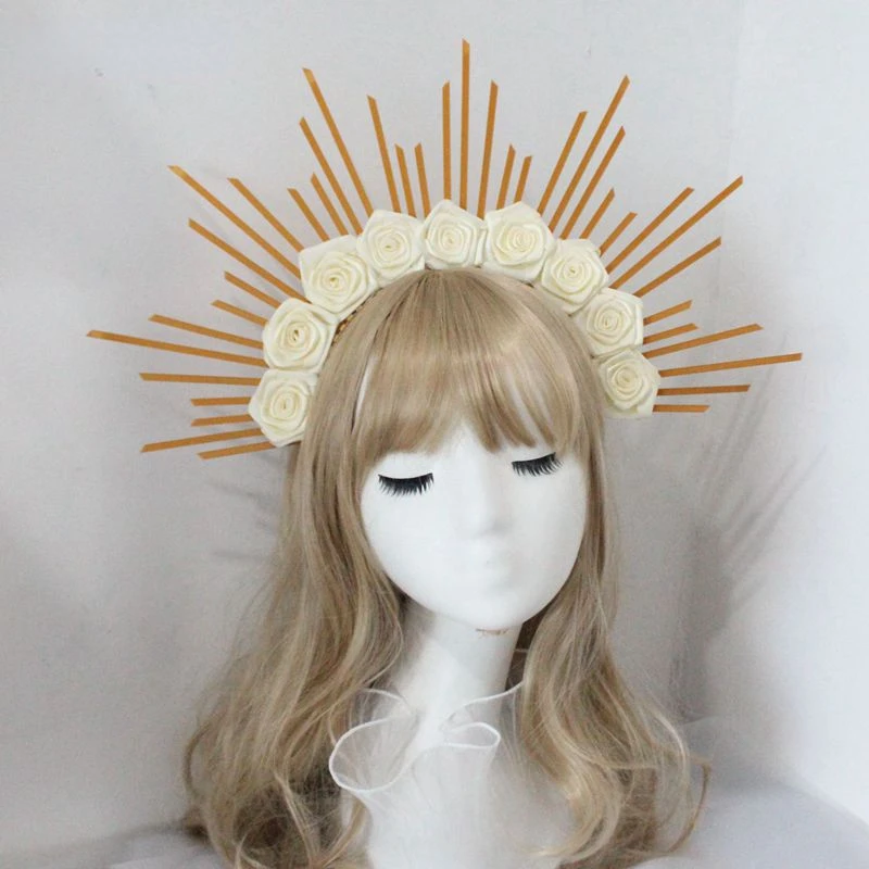 Lolita Crown Headpiece Diy Material Package Halo Crown Cosplay Accessories Baroque Tiara Handmade Church Crown