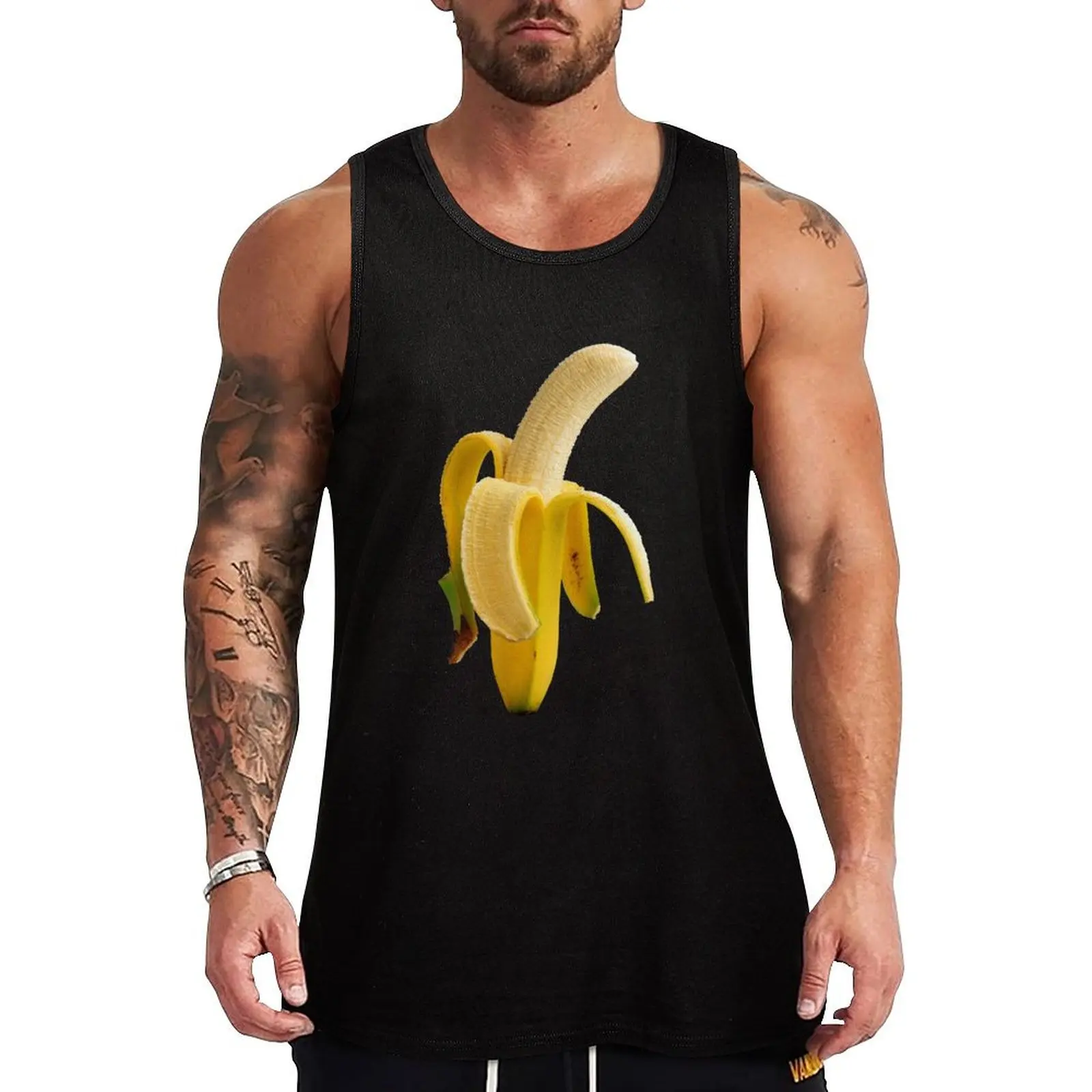 banana Tank Top t-shirts for men Gym clothes cotton t-shirts man T-shirts men