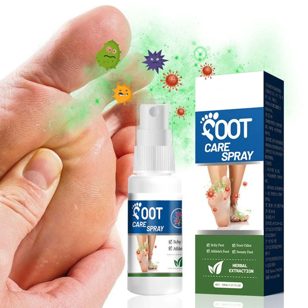 30ml Foot Deodorant Spray Relieve Itching Eliminate Spray Athlete's Foot Of Moisturize The Removal Foot Care Odor Anti-Swea B9M2