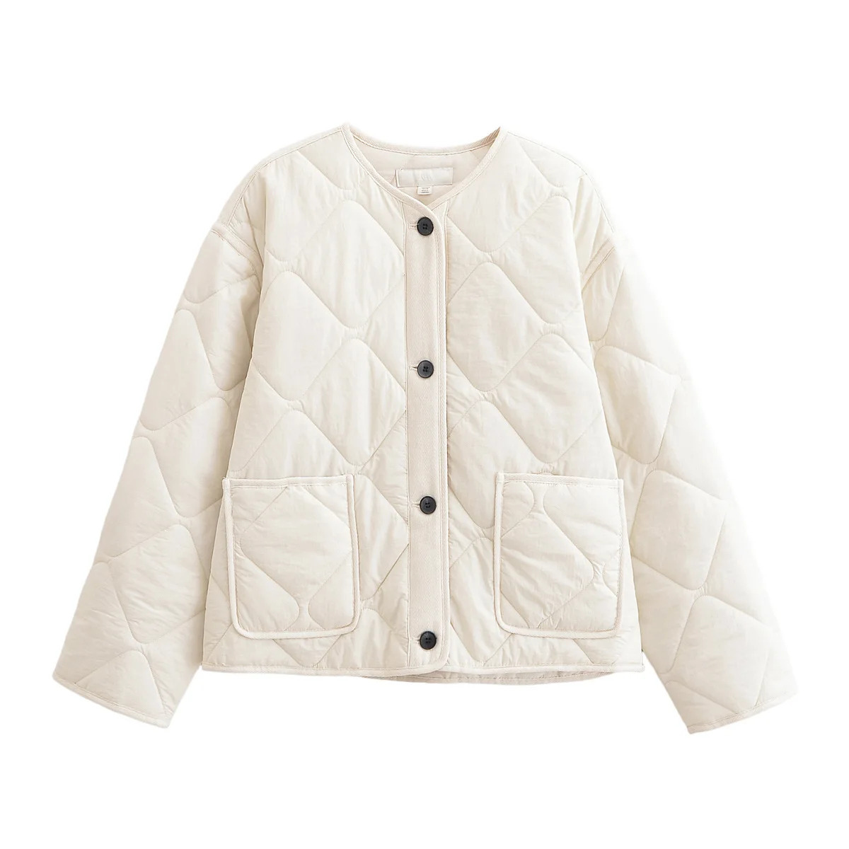 

Cross-border women's clothing style European and American style fashionable simple and versatile camel cotton jacket