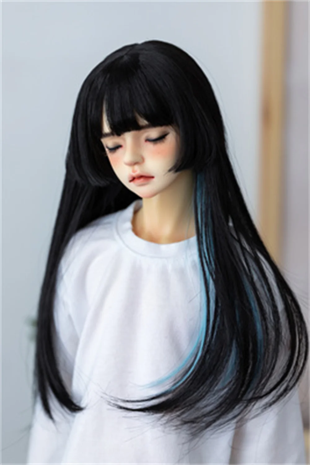 BJD/SD/DD wig for 1/3,1/4 High temperature silk long straight hair BJD doll accessories(no dolls)