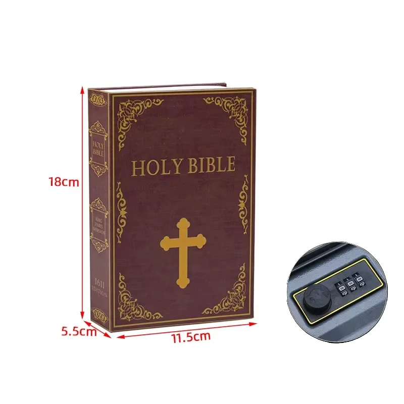 Code Lock Size S Book Style Hidden Compartment Safe Box For Home Office Security Sight Secret Jewelry Money Travel Stash Box