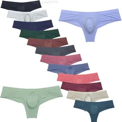 Men's String  Enhancing Bulge Pouch Boxers Briefs Super Thin Softy Underwear Male Bikini Panties