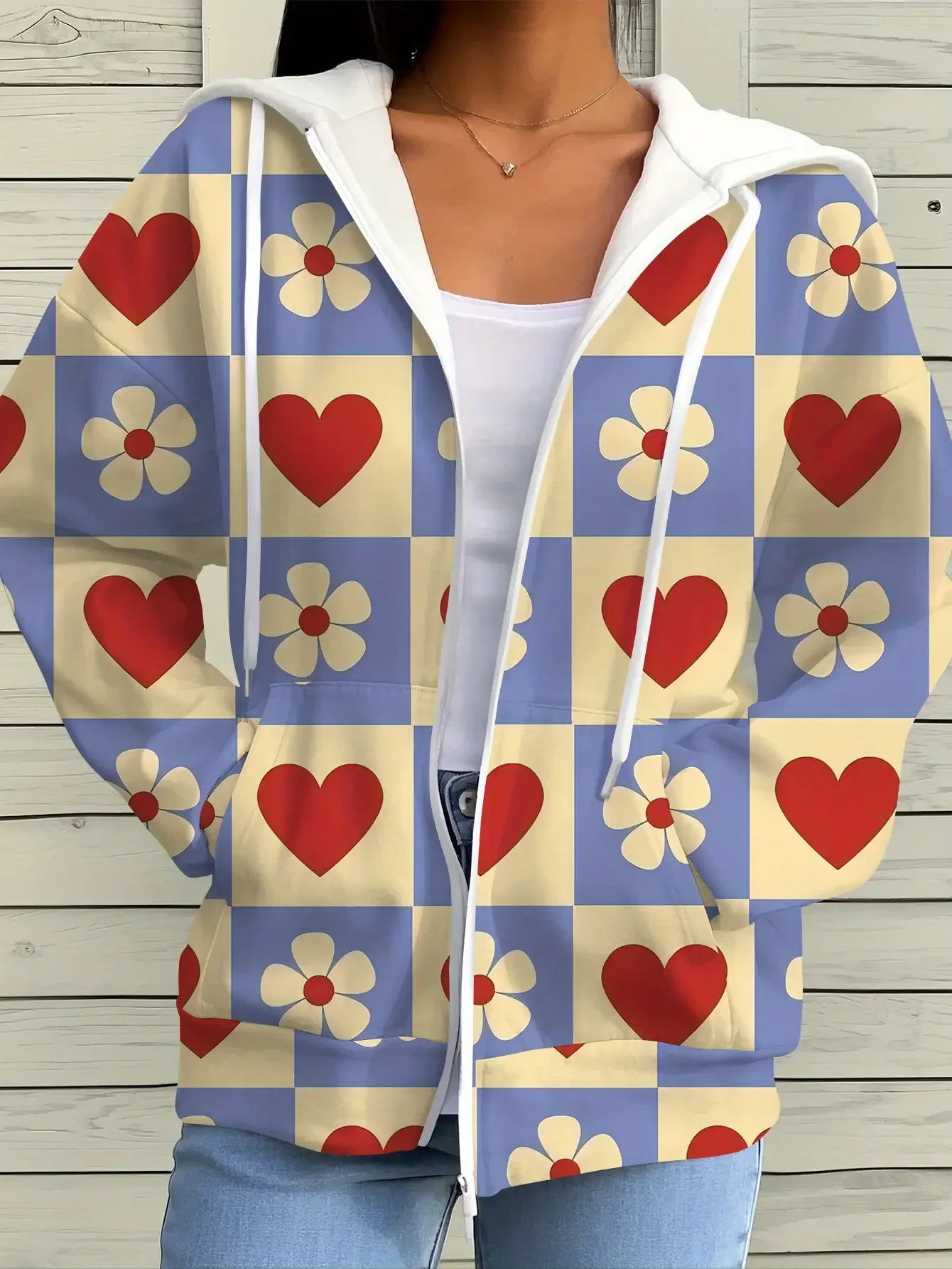 

New 2026 women's zipper hooded sweatshirt, casual, fashionable, Durable structure, daily style