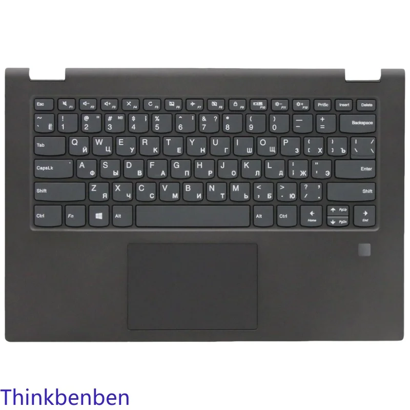 

RU Russian Keyboard Black PL Upper Case Palmrest Shell Cover FPR Hole For Lenovo Ideapad C340 Flex 14 API IWL IML 5CB0S17387