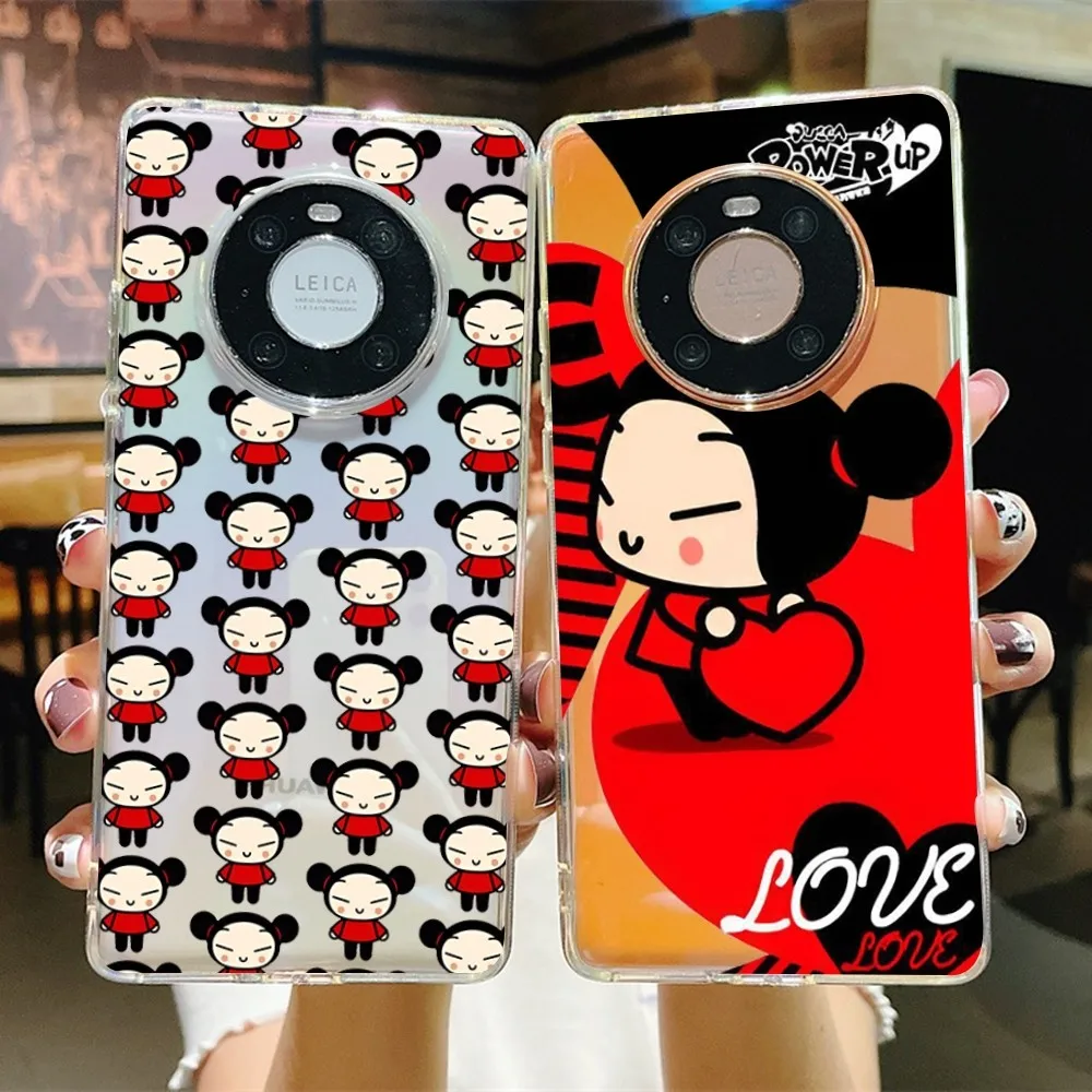 Cartoon Pucca Garu Phone Case for Samsung S10 20 22 23 A10 40 for Xiaomi10 Note10 for Huawei P50 20 Honor60 70