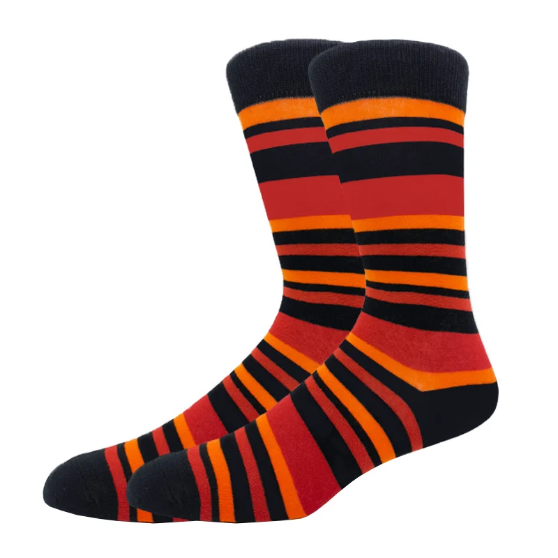 Hot Sale Men Socks New Colorful Gifts for Cotton Fashion Mens Socks Striped Suit Classic Happy Business Casual Socks