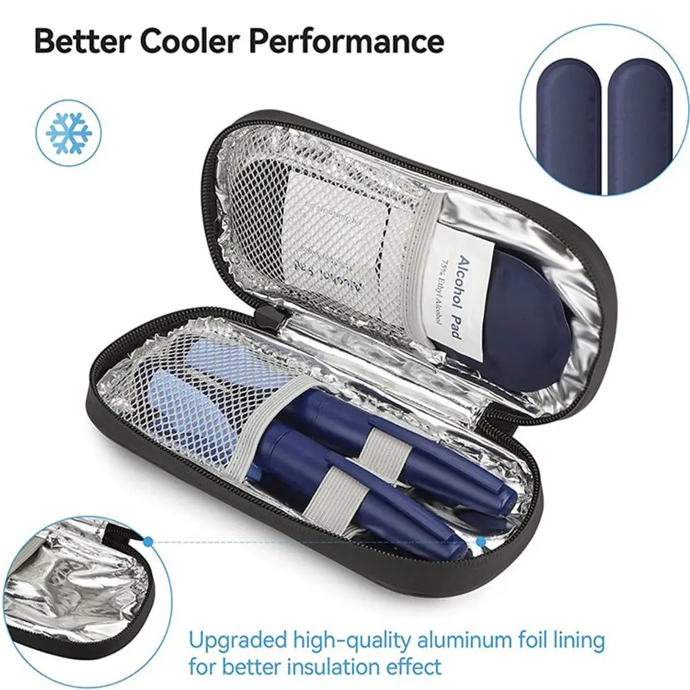 Insulin Cooling Bag Pocket Pill Protector Glaciated Cold Storage Bag Medicine Travel Cooler Pen Pack Drug Freezer for Diabetes