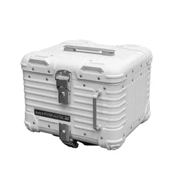 Maletero de motocicleta de 40 esquinas redondas, maletero de aleación de aluminio, Scooter, vehículo eléctrico, caja de herramientas Universal para maletero, caja trasera impermeable