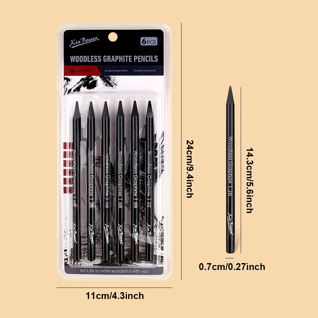 Excellent For Portraits Artist Woodless Pencil Set For Realistic Drawings Drawing Pencils Versatile