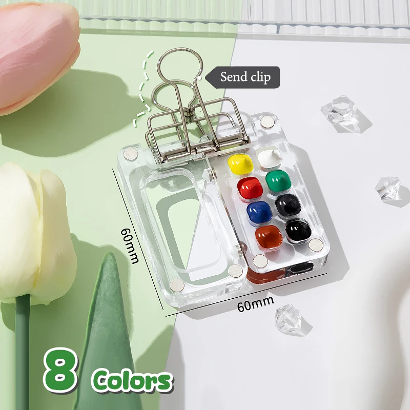Portable Pocket Watercolor Paint Palette Travel Art Set Student Outdoor Drawing Painting Accessories