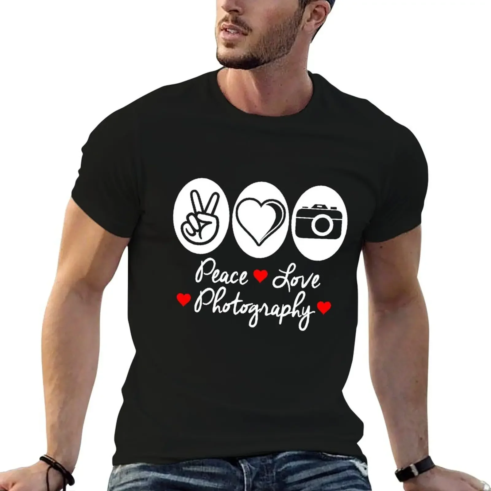 

Peace Love Photography T-Shirt sublime animal prinfor boys summer tops customs design your own t shirts men