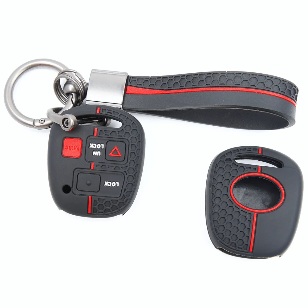 For Toyota FJ Cruiser Land Cruiser Prado 4Runner Soft Silicone Smart Key Protector Compact Wristlet Full Coverage