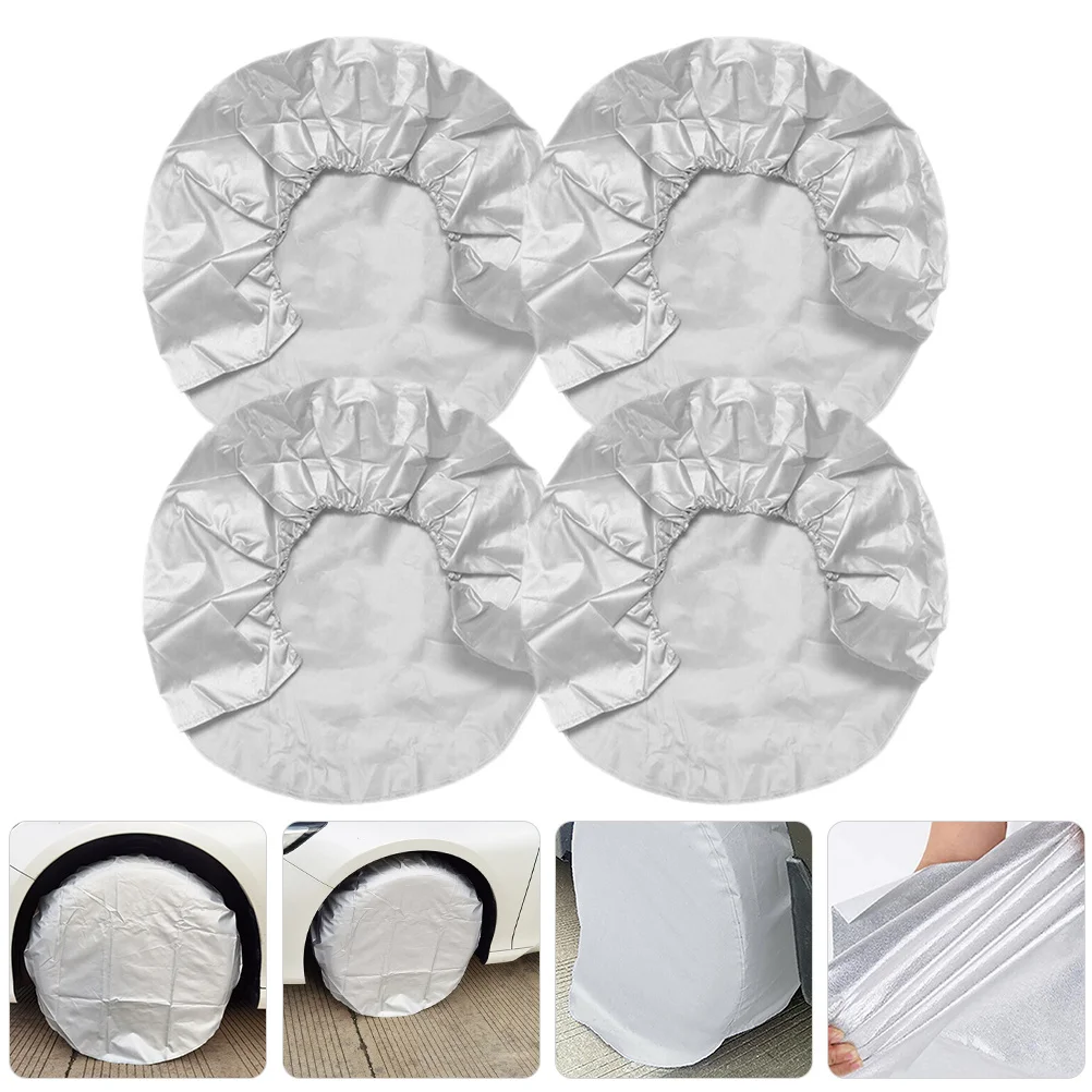 

4 pcs Rv Wheel Tire Protector Universal Protective Covers For Truck Trailer Car Dust Rain Sun Protection Easy Installation