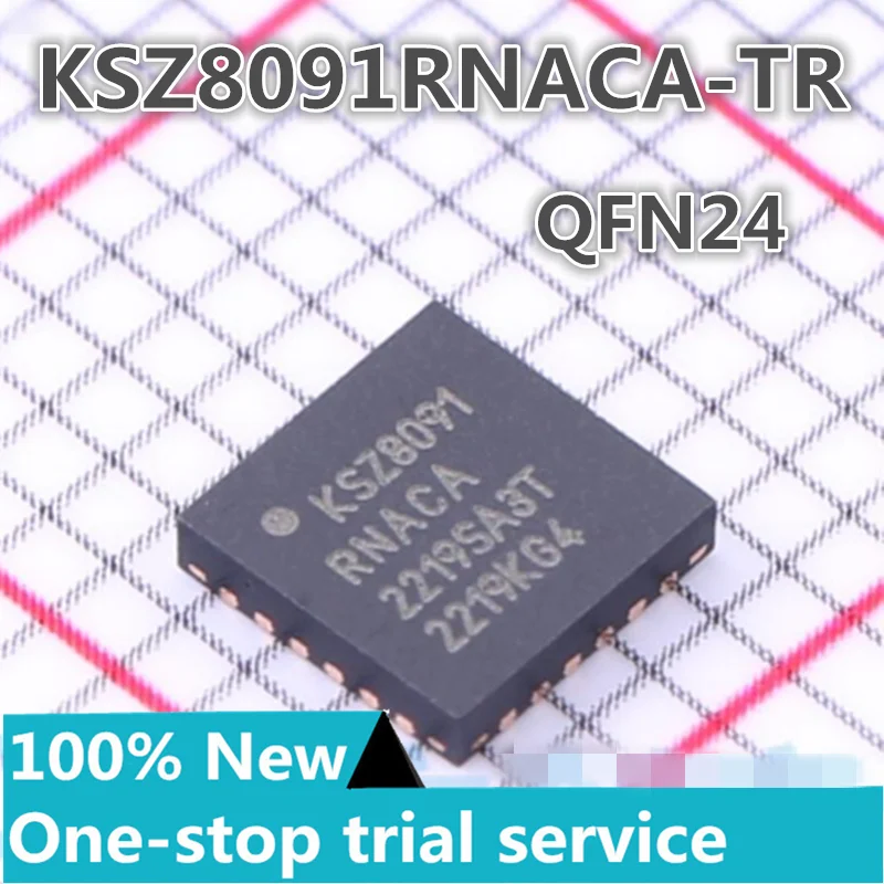 

5-100PCS KSZ8091RNACA-TR KSZ8091RNAIA-TR QFN24 New original authentic Ethernet PHY transceiver chip IC MICROCHIP