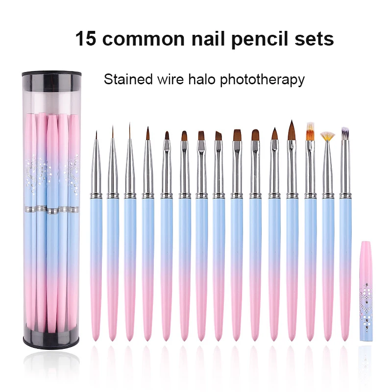 1PCS Nail Art Brushes Nail Polish Gel Painting Pen Liner French Stripes Brush Nail Accessories Uv Gel Brushes Manicure Tool