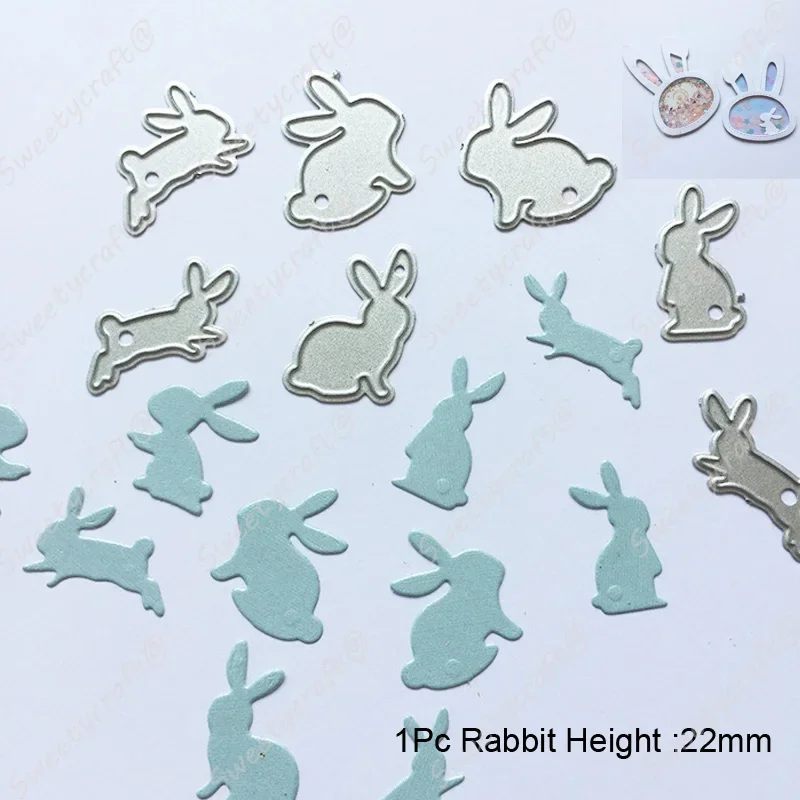 

Rabbit Bunny Scrapbooking Shake Metal Cutting Dies Stencil Stamps Craft Background stamps Die Cut New 2024 paper Card Making