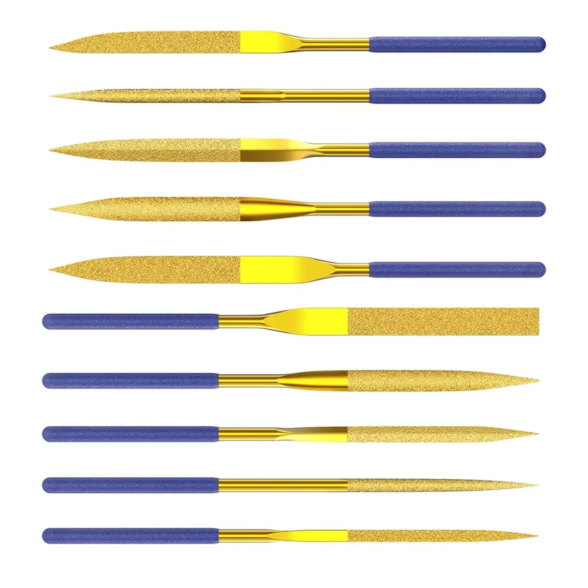Time Saving Mini DiamondNeedle File Set Diamonds Files Mini NeedleSet for Metal Glass Stone Grinding Polishing and Engraving