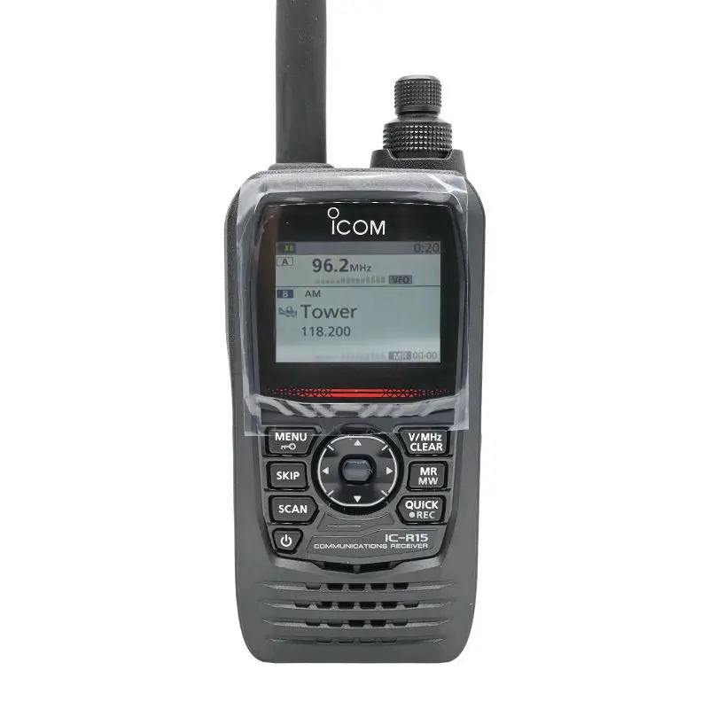 Icom IC-R15 Portable Wideband Communications Radio Scanner, VHF UHF Aviation Frequency Monitoring Receiver