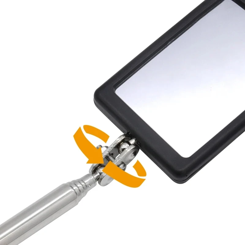 Espejo de inspección de cabeza Flexible telescópico portátil con luz LED ajustable, visión giratoria de 360 grados, herramientas manuales automáticas, 1 pieza