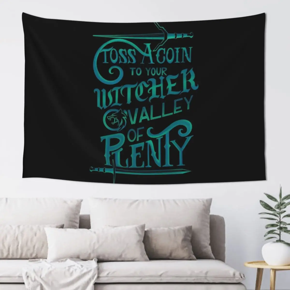 

Toss A Coin to Your Witcher - Black Tapestry On The Wall Room Decor For Girls Tapete For The Wall Decorative Wall Tapestry