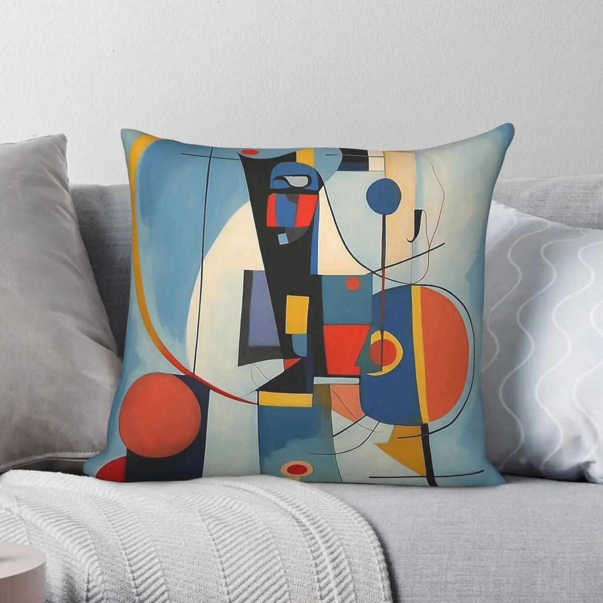 Wassily Kandinsky Spectrum Square Pillowcase Polyester Linen Velvet Creative Zip Decorative Room Cushion Cover 18