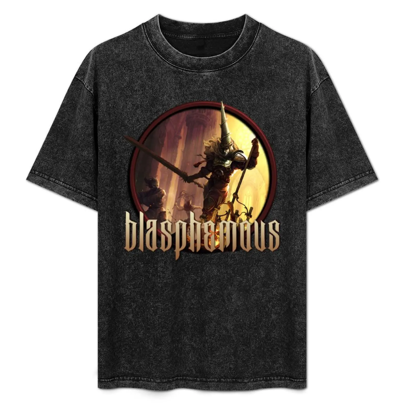

Blasphemous T-Shirt Basic Plain Short Sleeve Crew Neck Tee