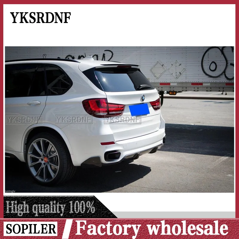 

Стильный спойлер для крыши M-Performance из углеродного волокна для BMW X5 28i 30d 35i xDrive 2014 - 2017 года F15 X5m задний спойлер для багажника