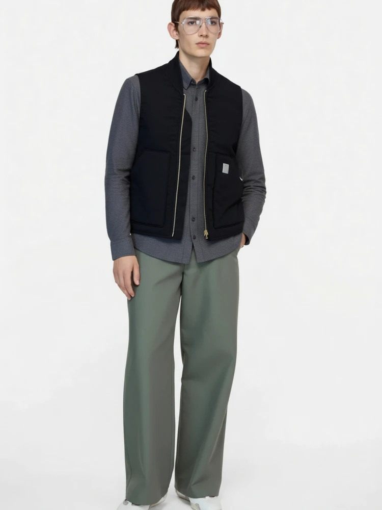 

Warm Cotton Vest Jaet Heavyweight Streetwear Loose Fit Autumn Winter New Sle Couple Matching Zipper Decorated Casual Coat