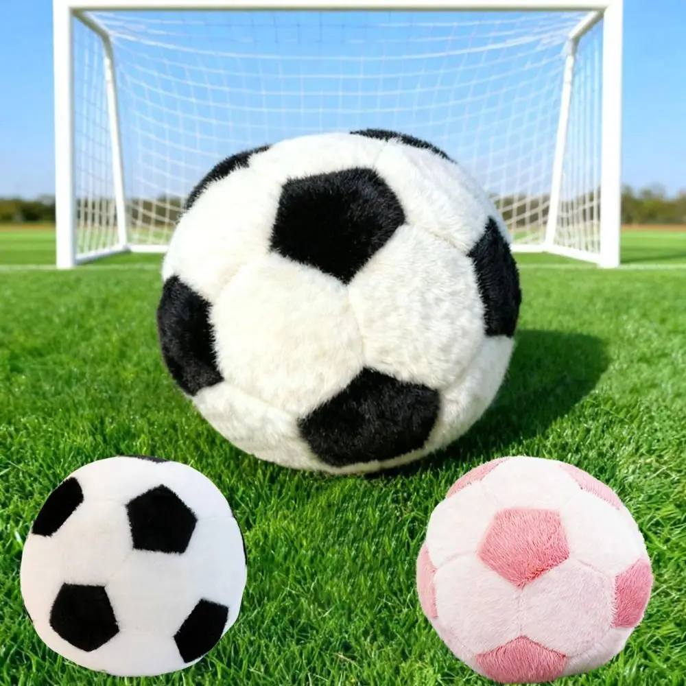 Neuer Flauschiger Plüsch-Fußball für Innenspiele 20cm Gefülltes Fußball-Spielzeug Interaktives Spielzeug Mehrfarbiger Weicher Sportball Sportdekoration