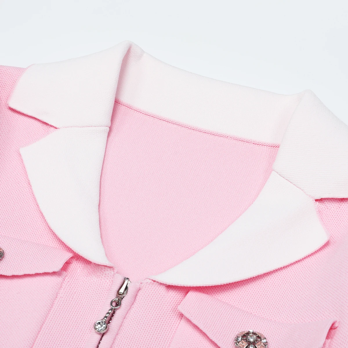 

2631 Двухцветный высококачественный комплект из эластичного трикотажа с бусинами и пайетками: кардиган, брюки, женский повседневный стиль, в наличии