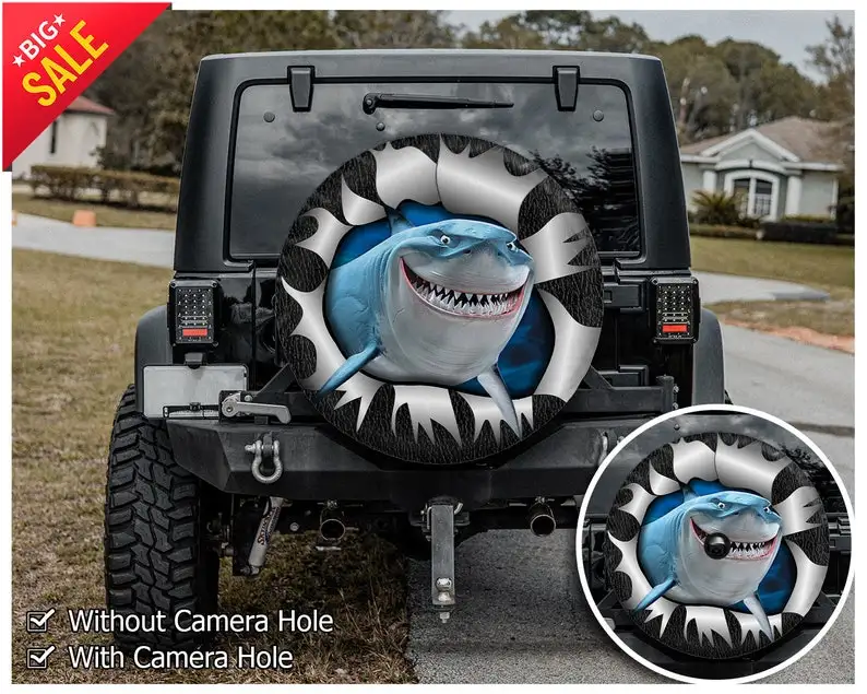 

Shark, Funny Shark, Shark Spare Tire Cover, Funny gifts, Birthday gifts, Car Accessories, Spare Tire Cover, Gift for her, Hallow