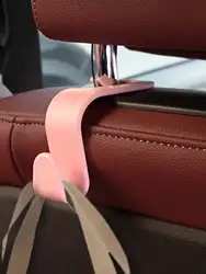 4pcs car multifunctional seat hook pink