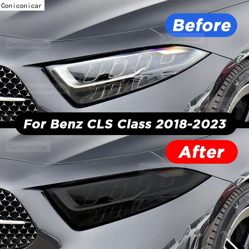 سيارة العلوي طبقة رقيقة واقية الضوء الخلفي ملصق أسود شفاف لمرسيدس بنز CLS الفئة W218 C257 AMG 2012-2023 PPF #3