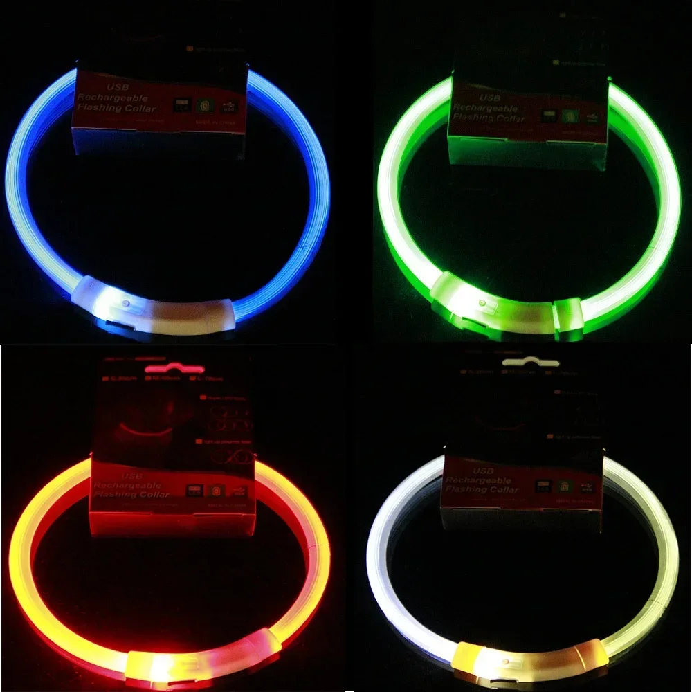 LED Luminous Pet Collar, USB Charging, Teddy, Anti Lost, Dog, Cat Accessories Supplies, Flashing Rechargeable