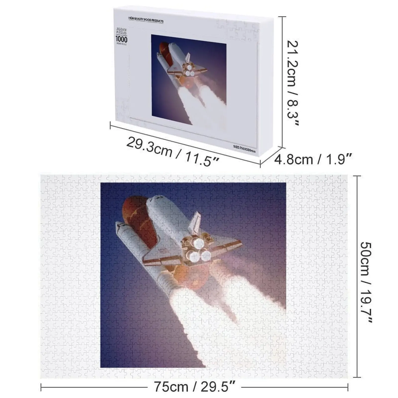 Puzzle Space Shuttle Puzzle con nome in legno Idee regalo personalizzate Puzzle
