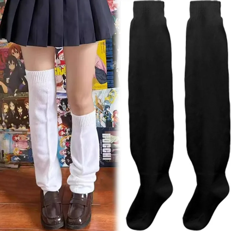 

2pairs Lolita Socks Cute Flared Knitted Warmers Foot Cover White Black Arm Warmer Leg Kawai Jk Autumn Calf Gaiters Legwarmers