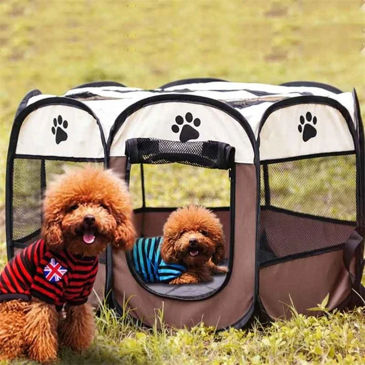 Folding hot eight-sided pet fence indoor pet dog bed outdoor cat pet big dog house