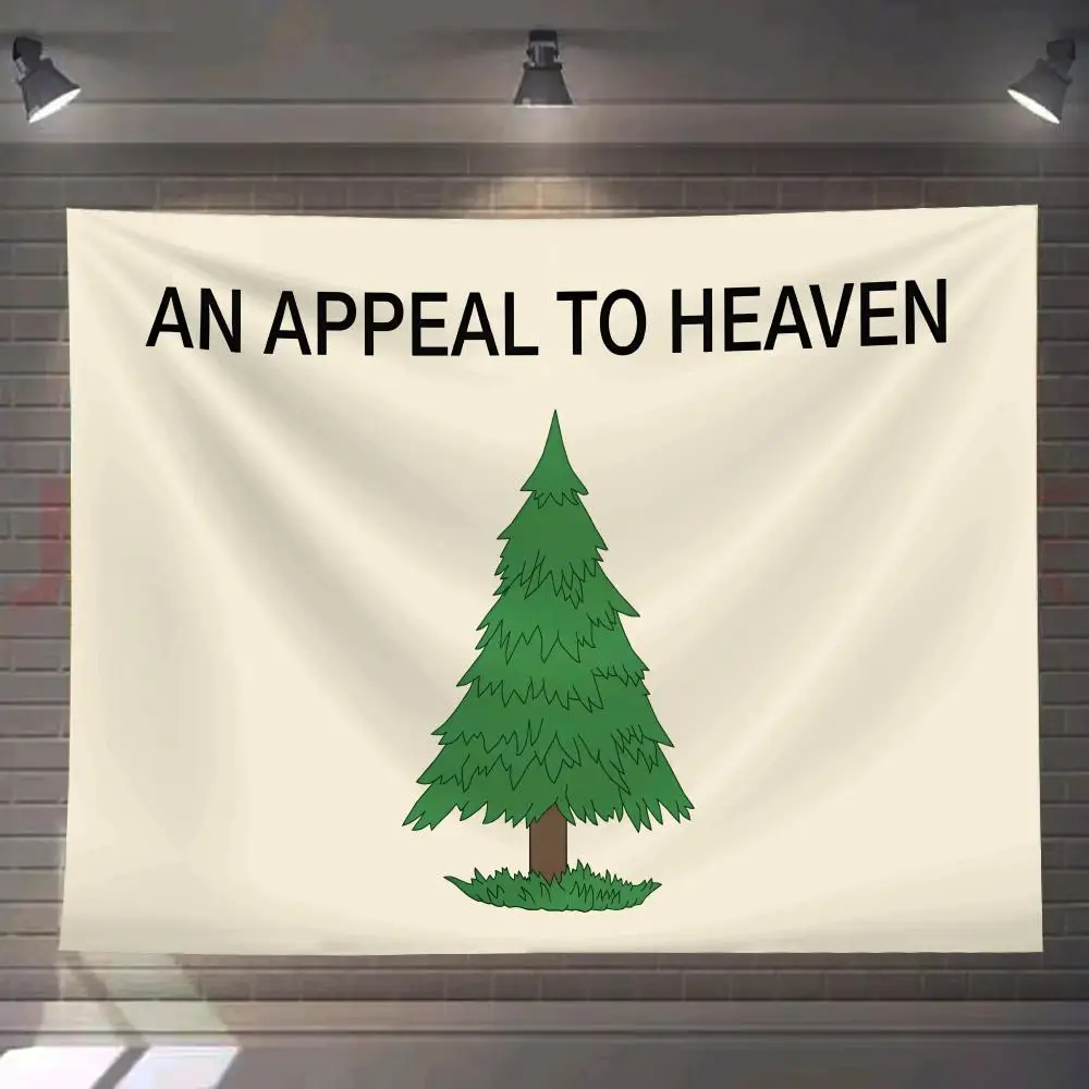 

Appeal To Heaven Tapestry Custom Living Bedroom Party Dormitory Interior Wall Bohemian Decoration Attached Clip