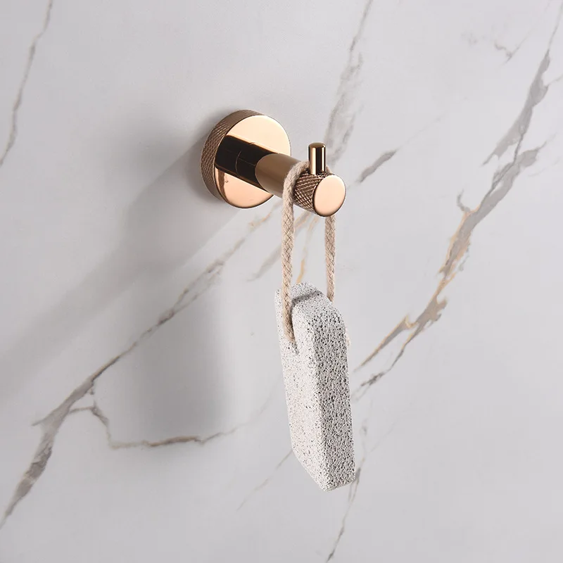 Gancho para camisón de acero inoxidable 304 de oro rosa Hondek, gancho para ducha, gancho para baño