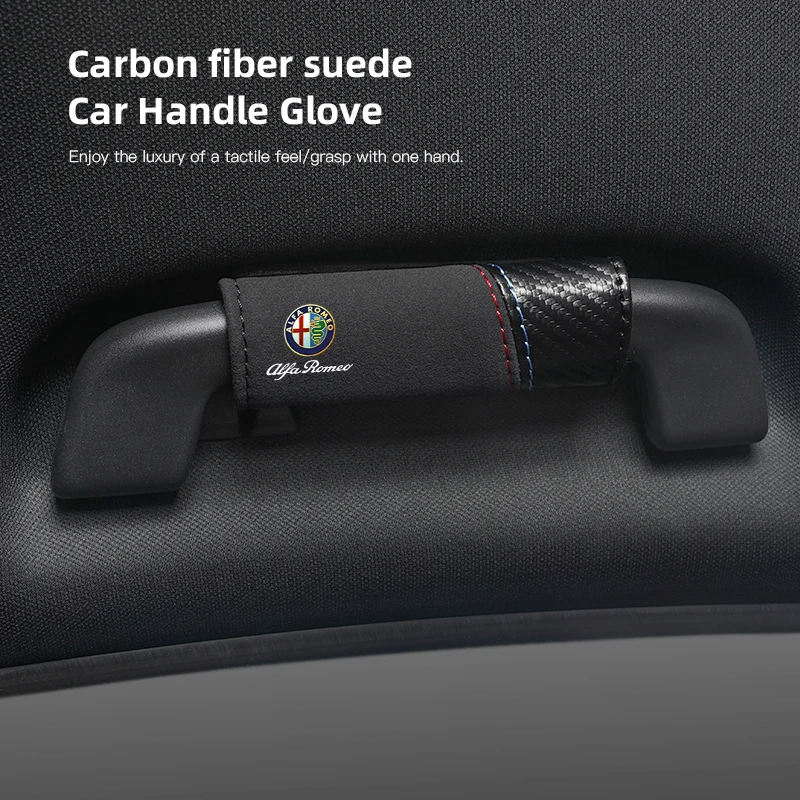 ل ألفا روميو 4C 159 166 العنكبوت جوليا مقبض باب السيارة قفازات مقبض غطاء للحماية الجلود مقبض مقود دراجة غطاء الملحقات #3