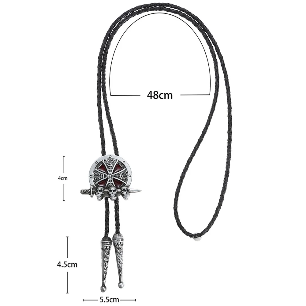 Cheapify Dropshipping Western Cowboy Hip Hop Style Genuine Leather Bolo Tie for Men Corbatas Para Hombre