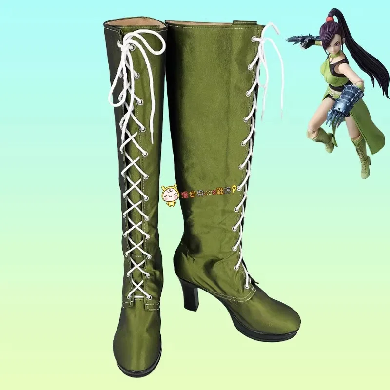

Dragon Quest 11 Jade Marutina Cosplay Costume Shoes Handmade Faux Leather Boots
