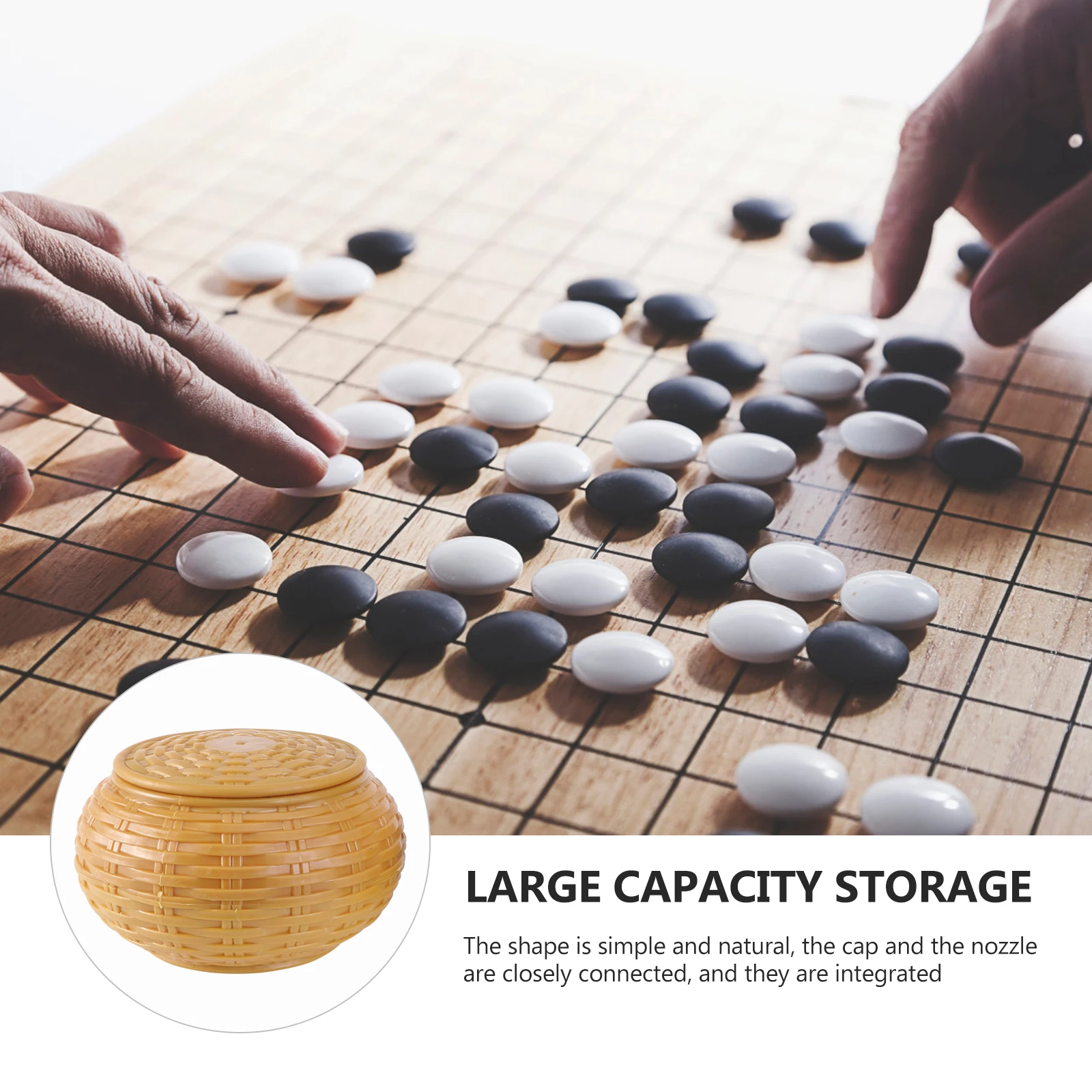 

2pcs /Set Go Chess Stones Storage Box Wooden Jar For Go Chess Pieces Natural Handmade Wood Container Storage Can For