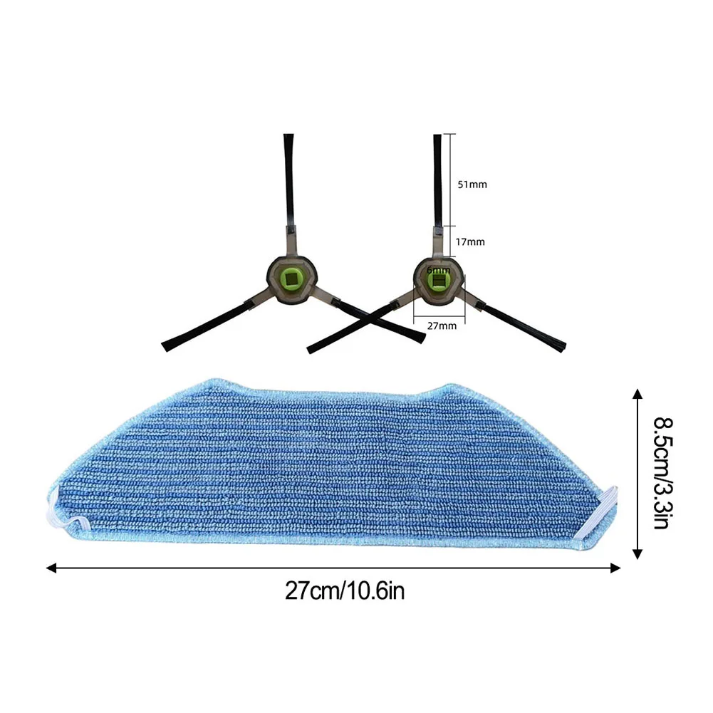 طقم فرش ممسحة وفرشاة جانبية مكونة من 7 قطع لـ Lefant M1/M2 Pro/M2S وأجزاء OKP K8 والملحقات والفرش وقماش الممسحة والمزيد
