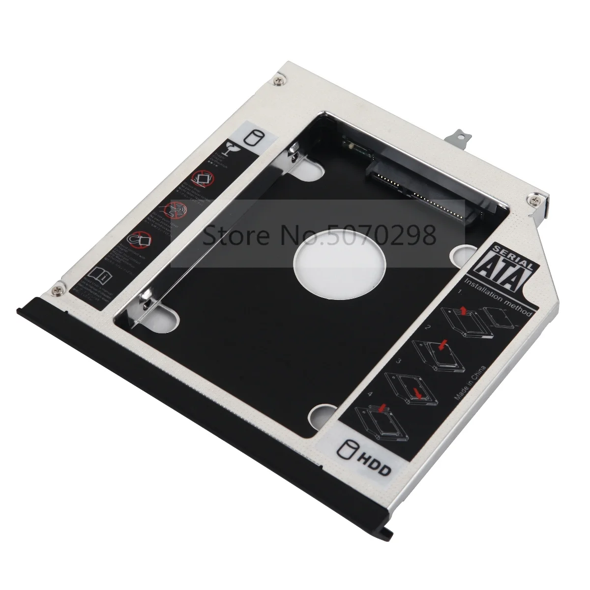 with Bezel + Bracket 2nd SATA 3.0 2.5" Hard Drive HDD SSD Optical Caddy Frame Tray for Lenovo ThinkPad SL410 L410 L412 L420 L421